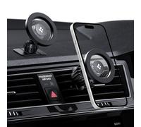 Spigen MagSafe Car Mount 2-in-1 Airvent Hook Surface Adhesive Magnetic Dashboard Phone Mount Holder Included MagSafe Ring Compatible with iPhone 16, 15, 14, 13, 12 Series, Galaxy S24, S24, Etc - Black