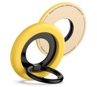 Spigen Nano Pop Silicone Phone Magnetic Ring Stand 135° Adjustable Grip Compatible with MagSafe iPhone 16 15 14 13 12 & MagSafe Cases for Google Pixel 10 Pixelsnap & Samsung Galaxy S25 - Mango Yellow