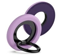 Spigen Nano Pop Silicone Phone Magnetic Ring Stand 135° Adjustable Grip Compatible with MagSafe iPhone 16 15 14 13 12 & MagSafe Cases for Google Pixel 10 Pixelsnap & Samsung Galaxy S25 - Grape Purple