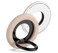 Spigen Nano Pop Silicone Phone Magnetic Ring Stand 135° Adjustable Grip Compatible with MagSafe iPhone 16 15 14 13 12 & MagSafe Cases for Google Pixel 10 Pixelsnap & Samsung Galaxy S25 - Coconut Beige