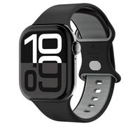 Spigen Nano Pop Strap for Apple Watch Ultra 4/3/2/1, Series 12/11/10 | Two-tone silicone strap with aluminum buckle, breathable inner wave and secure fit
