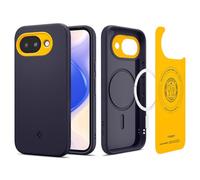 Spigen NanoPop MagFit Case for Google Pixel 10a - Blueberry Navy | Compatible with MagSafe, Extra Dot-Pattern Side Grip, Air Cushion Technology, Military-Grade Drop Protection