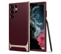 Spigen Neo Hybrid Case Compatible with Samsung Galaxy S22 Ultra 5G - Burgundy