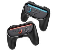 Spigen NS100 Controller Grips Compatible with Nintendo Switch 2 2025 JoyCon Controllers with Ergonomic Grip and Lightweight Protective Design - Black (2 Pack)