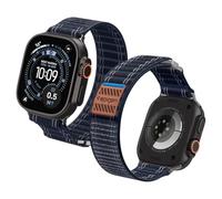 Spigen Nylon Sport Band with Hook & Loop Strap Compatible with Apple Watch Ultra 3/2/1 (49mm), Series 11/10 (46mm), 9/8/7 (45mm), SE/6/5/4 (44mm), 3/2/1 (42mm)- Navy