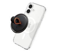 Spigen O-Mag MagFit MagSafe Ring, Magnetic Phone Holder Grip Stand [Nylon Strap] Compatible with iPhone 17 16 15 14 13 12 & MagSafe Cases for Samsung S26 S25 Google Pixel 10 10a 9 9a - Black