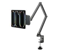 Spigen OneTap Clamp Tablet Holder Mount [Included Metal Ring] with Adjustable Dual Arms Strng Durability Compatible with iPad Pro Air Mini Galaxy Tab and More