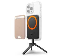 Spigen OneTap MagFit+ Tripod MagSafe Stand Holder, Doule-Sided Magnetic Attachment, Portable Mount, Designed for MagSafe Accessories, Wallets, Cases, Ring, and iPhone 17,16,15,14,13,12 Models - Black