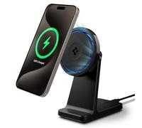 Spigen OneTap Pro 3 Cryomax Qi2 15W MagSafe Wireless Cooling & Fast Adjustable Stand Charger Station LED [Incl. 2M Cable] for iPhone 17 16 15 Pro Max 17e & MagSafe Cases for Samsung Galaxy S26 Ultra