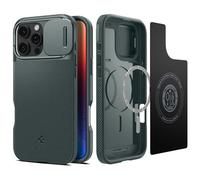Spigen Optik Armor MagFit Case for iPhone 16 Pro, Compatible with MagSafe Accessories - Abyss Green