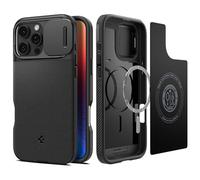 Spigen Optik Armor MagFit Case for iPhone 16 Pro, Compatible with MagSafe Accessories - Black