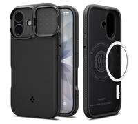Spigen Optik Armor MagFit Case for iPhone 17 (2025), Compatible with MagSafe Accessories [Full Camera Protection] [Built-in Kickstand] [Military-Grade Drop Protection] - Black