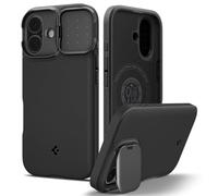 Spigen Optik Armor MagFit Case for iPhone 17 [Camera Lens Protector with Cover] [360° Free-Stop Metal Stand] [MagSafe Compatible] - Black