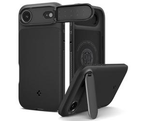 Spigen Optik Armor MagFit Case for iPhone Air [Camera Lens Protector with Cover] [360° Free-Stop Metal Stand] [MagSafe Compatible] - Black