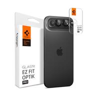 Spigen Glas.tR EZ Fit Optik Pro Tempered Glass Camera Lens Protector for iPhone Air, Black - 2 Pack
