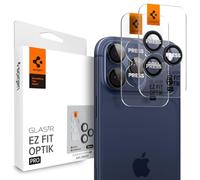 Spigen Optik Pro [2P] Camera Lens Protector for iPhone 17 Pro Max/ 17 Pro | 15 Pro Max/ 15, Deep Blue, 9H Hardness Tempered Glass, Individual Lens Protection, Precise Lens Cutouts, Flash-Safe