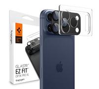 Spigen Optik Pro XL [1 Pack] Camera Lens Protector for iPhone 17 Pro | Black, 9H Hardness Tempered Glass, Full Module Coverage, Precise Lens Cutouts, Flash-Safe, Crystal Clear