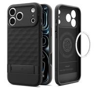 Spigen Parallax S MagFit Case for iPhone 17 Pro (2025), Compatible with MagSafe Accessories [Built-in Kickstand] [Military-Grade Drop Protection] - Matte Black