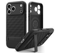 Spigen Parallax S MagFit Case with Stand for iPhone 17 Pro, MagSafe Compatible Phone Cover [Built-in Kickstand] [Military-Grade Drop Protection] - Matte Black