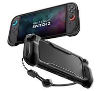 Spigen Rugged Armor Case Compatible with Nintendo Switch 2 2025 Cover with Hand Strap - Matte Black