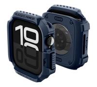Spigen Rugged Armor Case for Apple Watch 11/10 42mm | Durable TPU case with carbon fiber design and precise cutouts for 2025/2024 models - Navy Blue