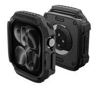 Spigen Rugged Armor Case for Apple Watch Series 12 42mm | Durable TPU case with carbon fiber design and precise cutouts for 2026 models - Matte Black
