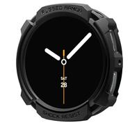 Spigen Rugged Armor Case for Samsung Galaxy Watch 9/8 44mm | Durable TPU case with rugged carbon fiber design, raised bezels with precise cutouts, for 2025 2026 models - Matte Black