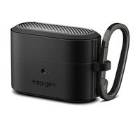 Spigen Rugged Armor Case for Sony WF-1000XM6 | Matte carbon two-piece TPU case with carabiner for portable full functionality - Matte Black