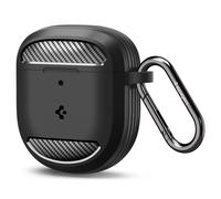 Spigen Rugged Armor Designed for Bose QuietComfort Ultra Earbuds Case (2023) and Bose QuietComfort Earbuds II Case (2022) - Matte Black