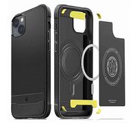 Spigen Rugged Armor MagFit Case for iPhone 14, Compatible with MagSafe Accessories - Matte Black
