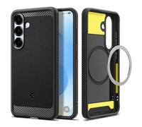 Spigen Rugged Armor MagFit Case for Samsung Galaxy S25 Plus, Compatible with MagSafe Accessories - Matte Black