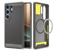 Spigen Rugged Armor MagFit Case for Samsung Galaxy S25 Ultra, Compatible with MagSafe Accessories - Marble Gray