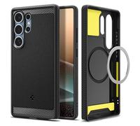 Spigen Rugged Armor MagFit Case for Samsung Galaxy S25 Ultra, Compatible with MagSafe Accessories - Matte Black