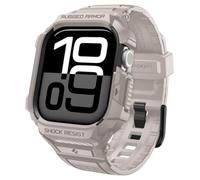 Spigen Rugged Armor Pro 2 Case with Strap Band Compatible with Apple Watch Series 11/10 42mm (2025/2024) - Dune Beige