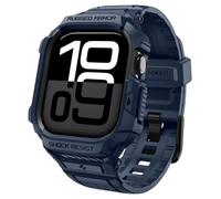 Spigen Rugged Armor Pro 2 Case with Strap Band Compatible with Apple Watch Series 11/10 42mm (2025/2024) - Navy Blue