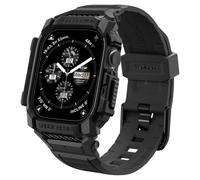 Spigen Rugged Armor Pro Case with Strap Band Compatible with Apple Watch Series 11/10 42mm (2025/2024) - Black