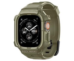 Spigen Rugged Armor Pro Case with Strap Band Compatible with Apple Watch Ultra 2 49mm and Apple Watch Ultra 49mm - Vintage Khaki