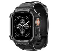 Spigen for Apple Watch Ultra 3/2/1 Band Rugged Armor Pro 49mm Protective TPU Case with Strap - Black