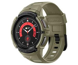 Spigen Rugged Armor Pro Case with Strap Band Compatible with Galaxy Watch 5 Pro 45mm (2022) - Vintage Khaki
