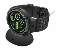 Spigen Rugged Armor Pro Case with Strap Band Compatible with Google Pixel Watch 4 41mm (2025) with Charging Cover - Matte Black