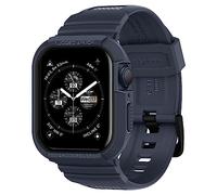 Spigen Rugged Armor Pro Compatible with Apple Watch Case with Strap for Series 9/8/7 45mm and 44mm Series 6/SE/5/4 - Charcoal Gray