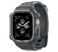 Spigen Rugged Armor Pro Case with Strap Band Compatible with Apple Watch Ultra 2 49mm and Apple Watch Ultra 49mm - Dark Gray