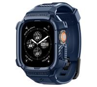 Spigen Rugged Armor Pro Case with Strap Band Compatible with Apple Watch Ultra 2 49mm and Apple Watch Ultra 49mm - Navy Blue