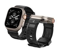 Spigen Rugged Band Designed for Apple Watch Band Compatible with Ultra 2/1 49mm, Series 10 46mm, 9/8/7 45mm, SE2/SE/6/5/4 44mm, 3/2/1 42mm - Matte Black