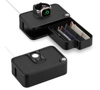 Spigen S340 Apple Watch Stand Organizer with Charger, 90° Rotating Storage System & Silicone Compartments - Black