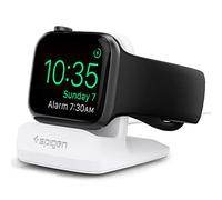 Spigen S350 Charger Stand for Apple Watch Series | TPU Apple Watch charger stand with official charger support and non-slip Nanotac base - White