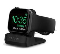 Spigen S350 Charger Stand for Apple Watch Series | TPU Apple Watch charger stand with official charger support and non-slip Nanotac base - Black