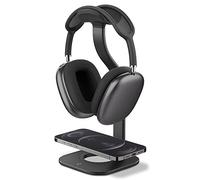 Spigen S380 Compatible with Airpods Max 2/1 (2026/2021), Bose, Beats, Sony Headphone Stand/MagSafe Charger Pad - Space Gray