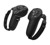 Spigen Silicone Fit Controller Cover Compatible with Meta Quest Pro VR Gaming Controller Grip with Adjustable Strap for Anti-Slip Protection - black