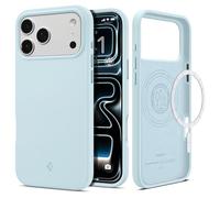 Spigen Silicone Fit MagFit Case for iPhone 17 Pro (2025), Compatible with MagSafe Accessories [Military-Grade Drop Protection] - Mute Blue